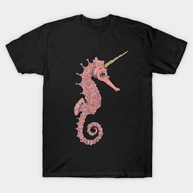 Sea Unicorn T-Shirt by ArtByJamesPowell